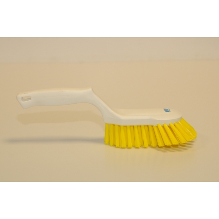 Szczotka ergonomiczna z twardym włosiem- żółta
